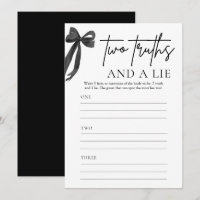 Black Bow Coquette Deux vérités et un jeu de menso