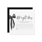 Black Bow Date Night Ideas Fête des mariées Jeu