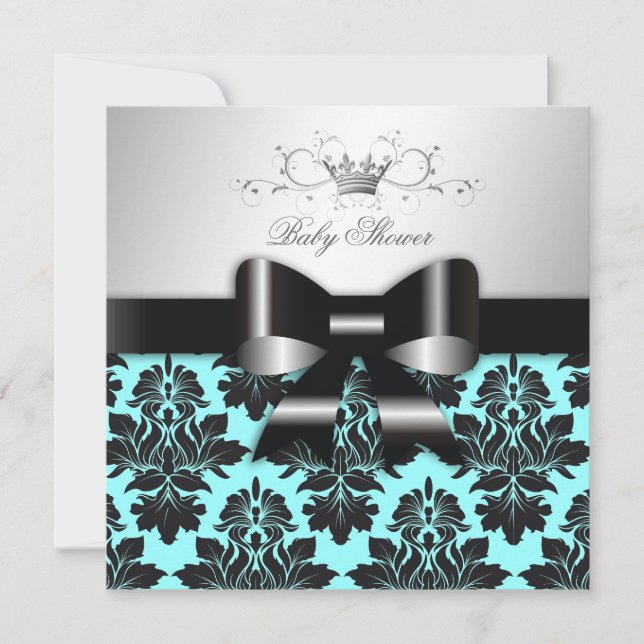 Invitation Black Bow noir de Black Bow 311-Blackberry| Baby s (Devant)