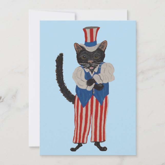 Invitation Black Cat Uncle Sam (Devant)