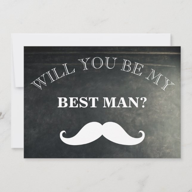 Invitation Black Chalkboard Êtes-Vous Mon Meilleur Homme ? (Devant)