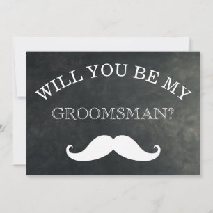 Invitation Black Chalkboard Serez-Vous Mon Groomsman