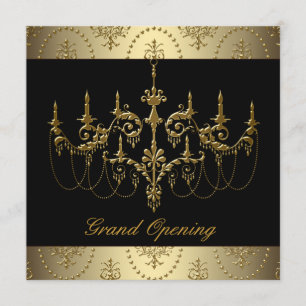 Invitation Black Corporate Business Grand Ouverture