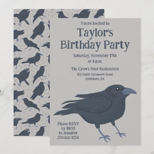 Invitation Black Crow Light Grey