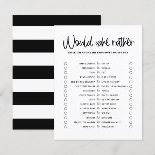 Invitation Black Cute Calligraphie Voudrait-Elle Plutôt Jouer