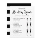 Black Cute Modern Calligraphy Jeu de mariée ou de