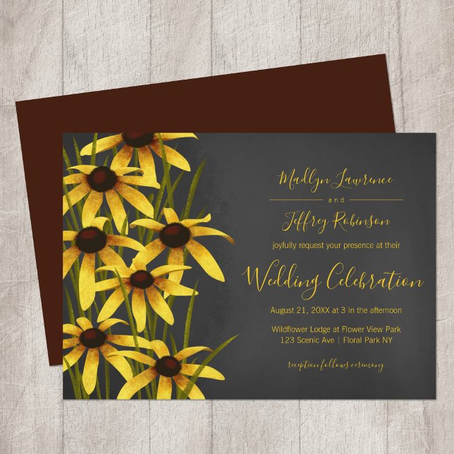 Invitation Black Eyed Susan mariage (Créateur téléchargé)