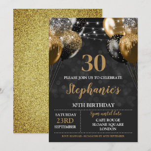 Invitation Black Gold 30e Invitation