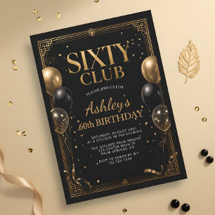 Invitation Black Gold 60e Anniversaire Soixante Club