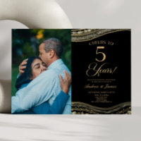 Black Gold Agate 5e fête Mariage Anniversaire