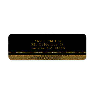 Invitation Black & Gold Chic Sparkling Glam Party
