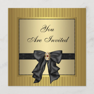 Invitation Black Gold Party