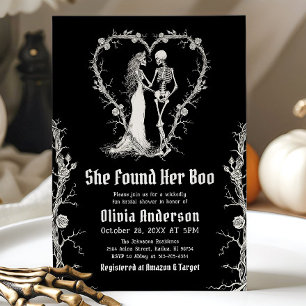 Invitation Black Halloween Elle A Trouvé Sa Fête des mariées 
