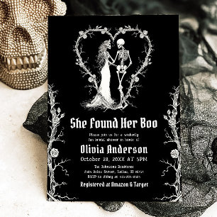 Invitation Black Halloween Elle A Trouvé Sa Fête des mariées 