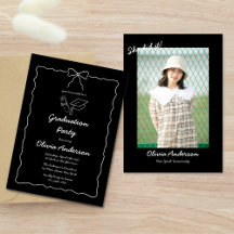 Black Hand Draw Elle l'a fait Photo Grad Party