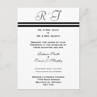 Invitation - Black Line Postcard