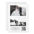 Black Minimalist Photo Collage QR Code Mariage