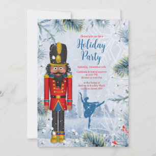 Invitation Black Nutcracker Ballet Noël Fête de Noël