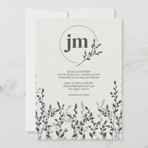 Invitation Black Olive ・ Rustique Fleur sauvage Mariage photo
