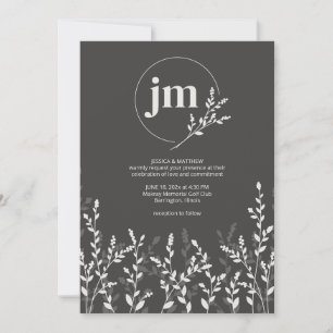 Invitation Black Olive ・ Rustique Fleur sauvage Mariage photo