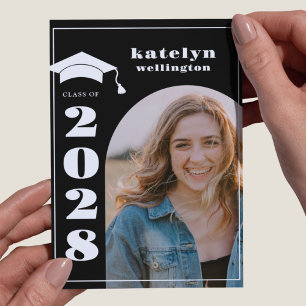 Invitation Black Photo Graduation Party