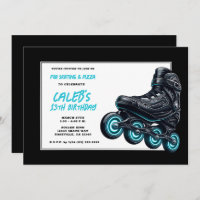 Black Rollerblades Blue Glow Wheels Anniversaire