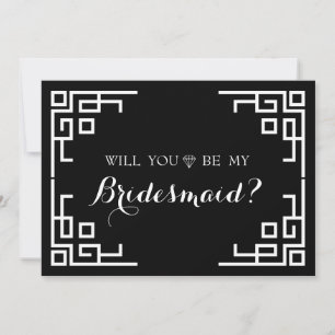 Invitation Black Swirl Bordure Mignonne Serez-Vous Ma Femme D
