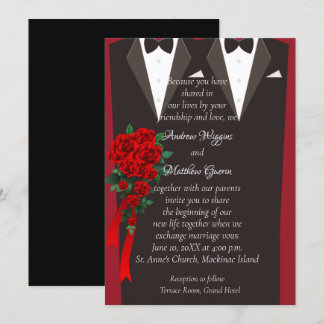 Invitation Black Tuxedo Gay