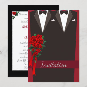 Invitation Black Tuxedo Gay