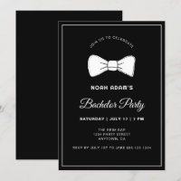 Black & White Bow Cravate moderne Bachelor Party I