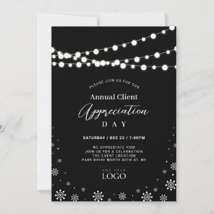 Invitation Black & White   Logo de la soirée d'appréciation d