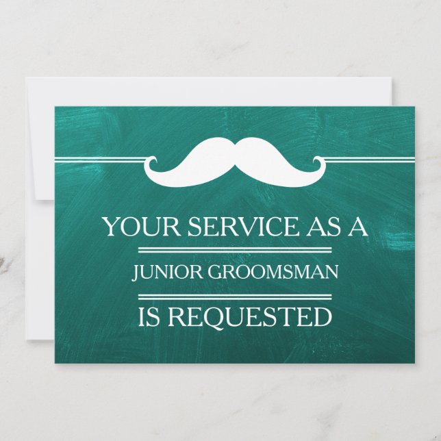 Invitation Blackboard Your Service as a Groomsman Request (Devant)