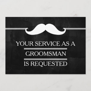 Invitation Blackboard Your Service as a Groomsman Request