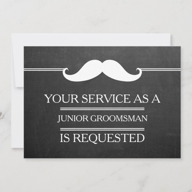Invitation Blackboard Your Service as a Groomsman Request Inv (Devant)