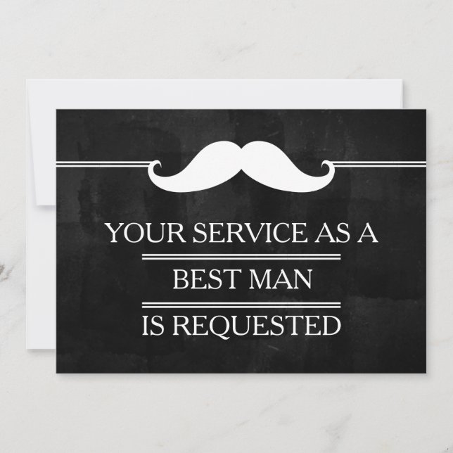 Invitation Blackboard Your Service as the Best man Request (Devant)