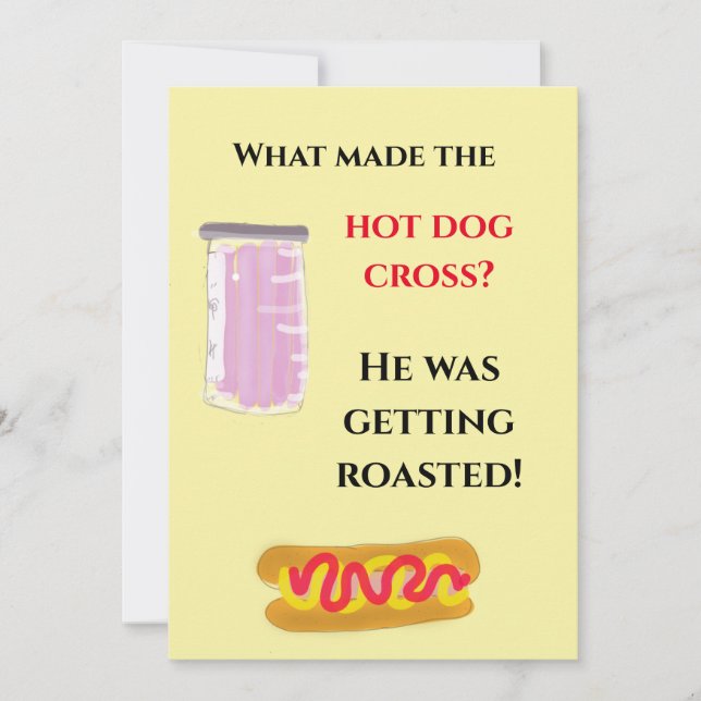 Invitation blague hot dog rigole à ce sujet (Devant)