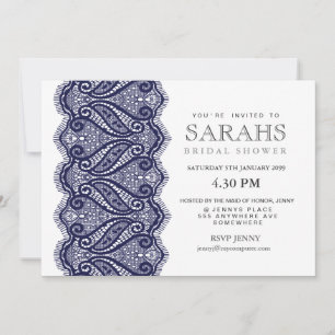 Invitation Blanc avec l'Invitation de la Fête des mariées en 
