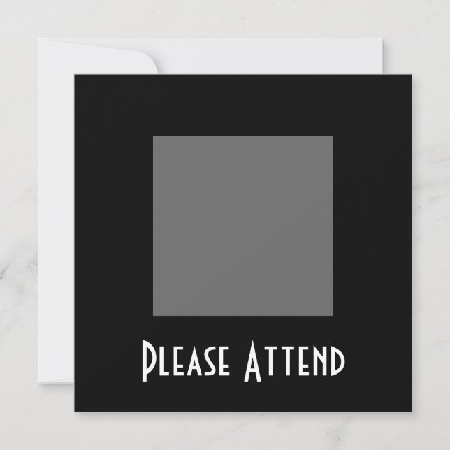 INVITATION BLANC - CRÉEZ VOTRE PROPRE PERSONNALISÉ (Devant)