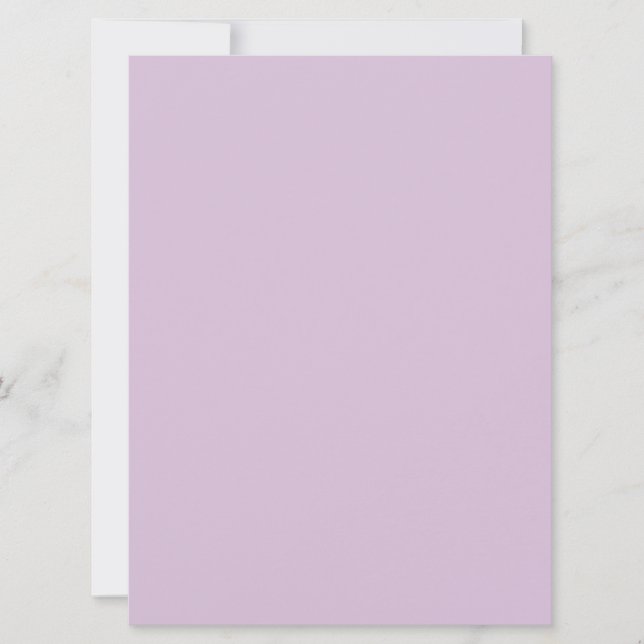 Invitation blanc de chardon pastel violet (Devant)