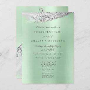Invitation Blanc Doux 16e robe nuptiale vert