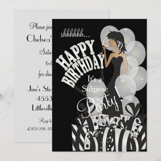 Invitation Blanc du nom | de la fille | do-it-yourself de (Devant / Derrière)
