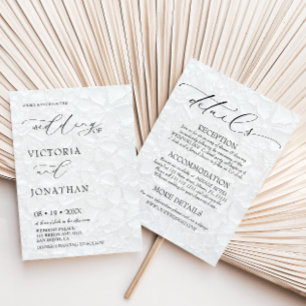 Invitation Blanc Élégant Tout En Un