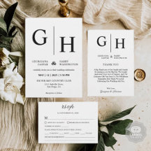 Blanc et Noir clair et simple Mariage