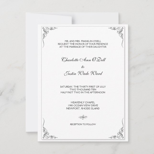 Invitation blanc fleuri;mariage marriage marriages (Devant)