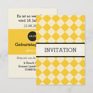 Invitation Blanc, Jaune, noir