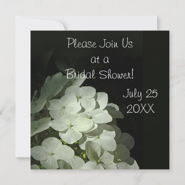 Invitation blanche de Fête de la mariée (Devant)