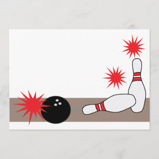 Invitation blanche de la partie de bowling