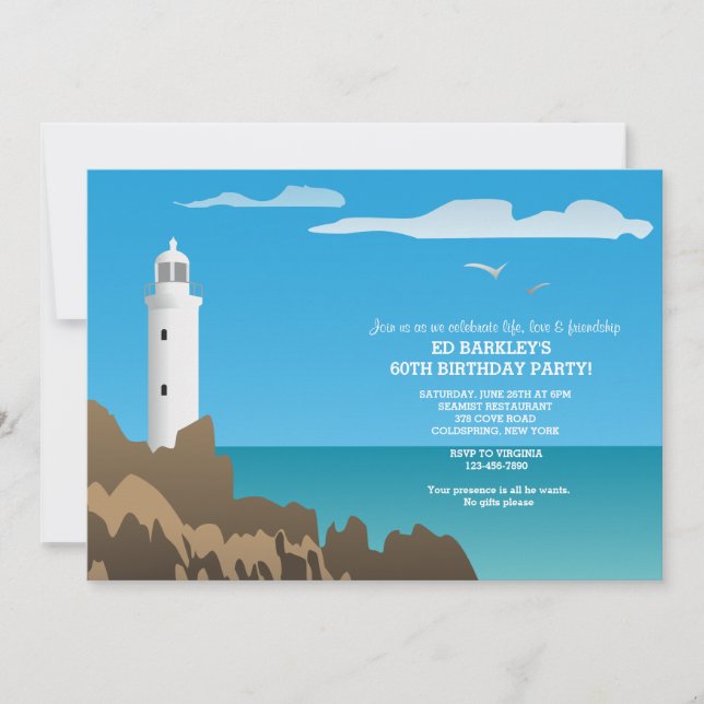 Invitation blanche de phare (Devant)