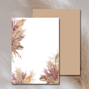 Invitation blanche do-it-yourself Pampas Grass fon