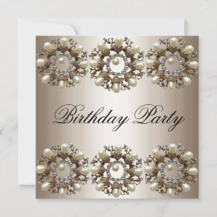 Invitation blanche élégante d'anniversaire de